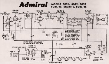 Admiral 5G21 15 schematic circuit diagram